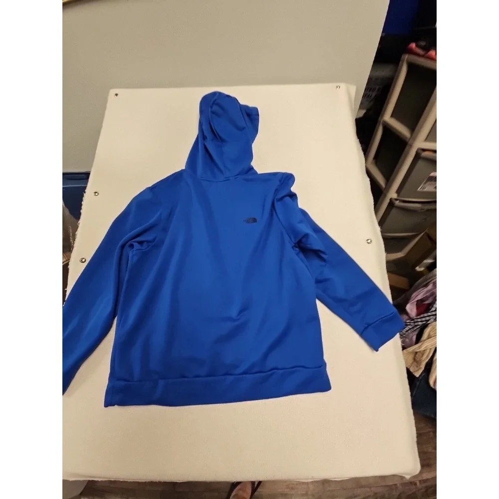 The North Face Sweater Mens XL Blue Sweatshirt Hoodie Pullover Kangaroo Pouch